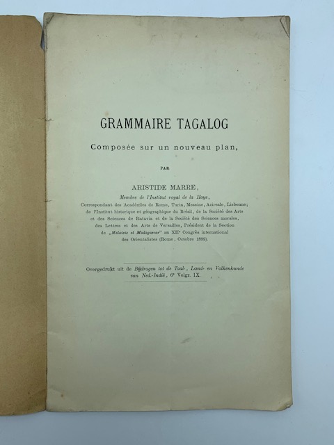 Grammaire tagalog composee sur un nouveau plan